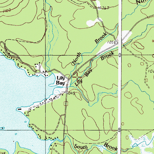 Topographic Map of Lily Bay, ME
