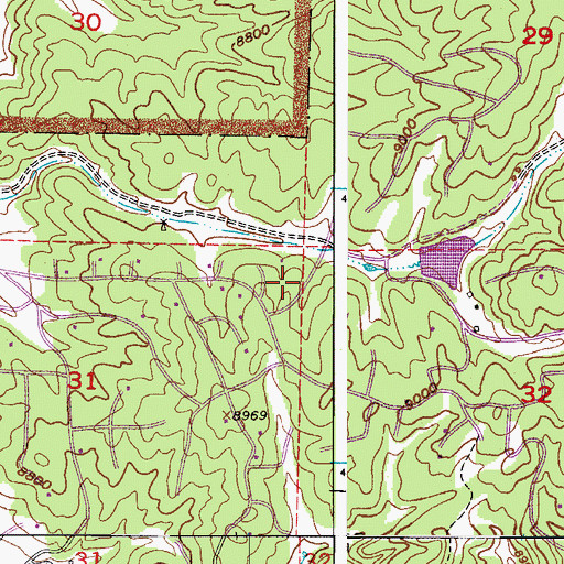 Topographic Map of Magnuson Reservoir Number 1, CO