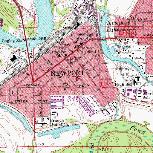 Topographic Map of Saint Pauls African Methodist Episcopal Church, AR