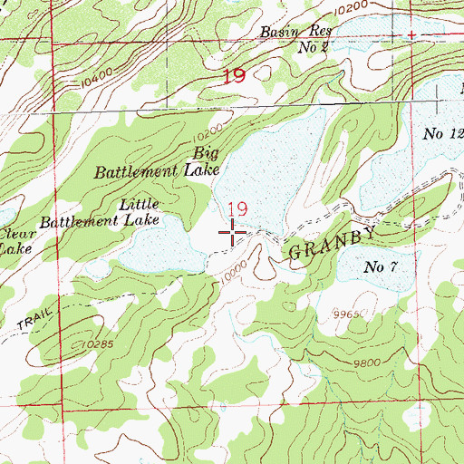 Topographic Map of Big Battlement Dam, CO