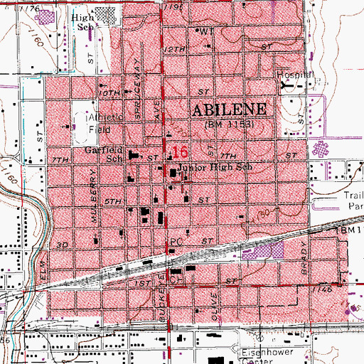 Topographic Map of Gospel Tabernacle, KS