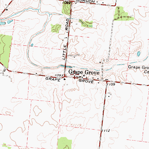 Topographic Map of Grapegrove Post Office (historical), OH