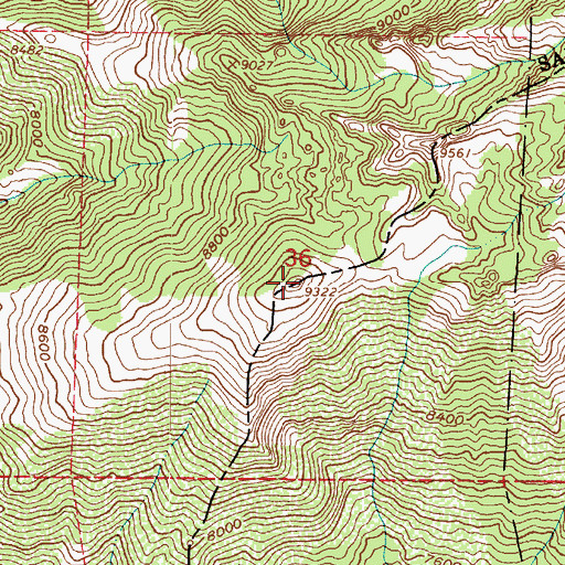 Topographic Map of Enniss Peak, UT