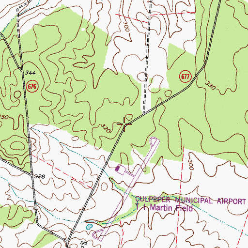 Topographic Map of Brandy Station Battlefield Park, VA