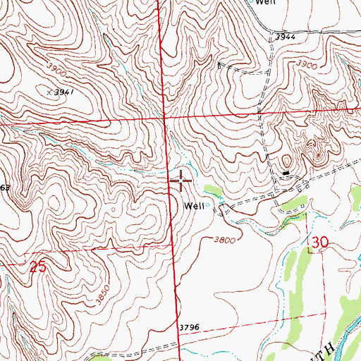 Topographic Map of Kleweno Reservoir, CO