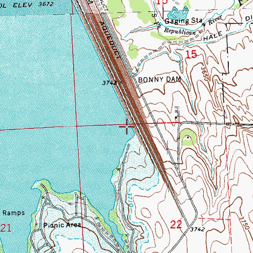 Topographic Map of O'Brien Number 1 Dam, CO