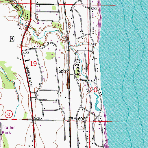 Topographic Map of Chiwaukee Prairie State Natural Area, WI
