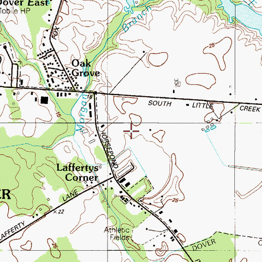 Topographic Map of Dover Behavioral Health System, DE
