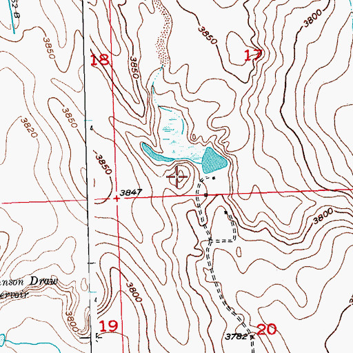 Topographic Map of Dickinson Irrigation Dam, CO