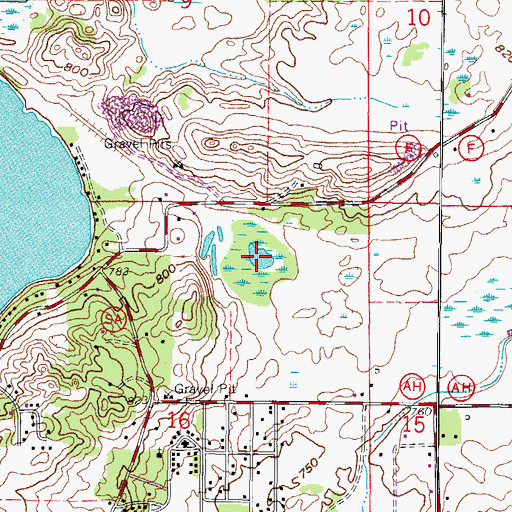 Topographic Map of Silver Lake Bog State Natural Area, WI
