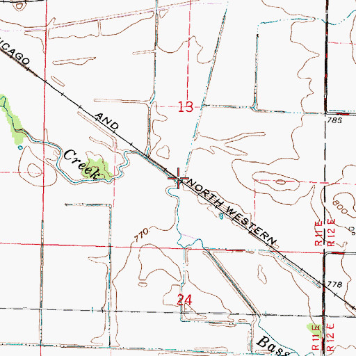Topographic Map of Kessler Railroad Prairie State Natural Area, WI