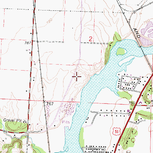 Topographic Map of Rock River Prairie State Natural Area, WI