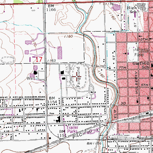 Topographic Map of Abilene City Park Historic District, KS