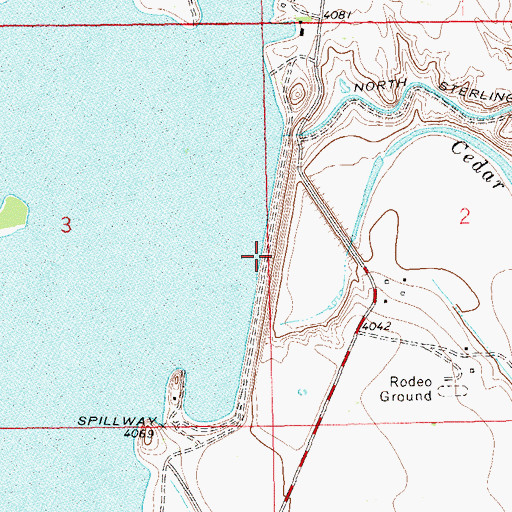 Topographic Map of North Sterling Dam, CO