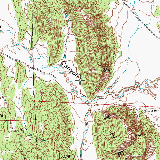 Topographic Map of Zuni Indian Tribal Lands, NM