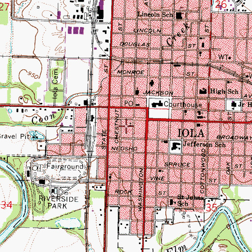 Topographic Map of Saint Timothy's Episcopal Church, KS