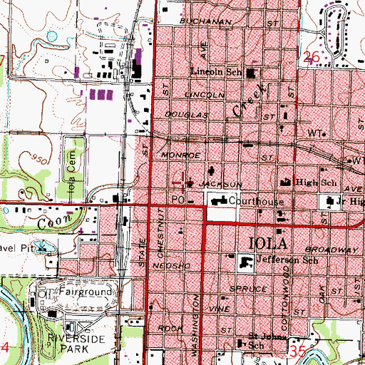 Topographic Map of United Brethren Church (historical), KS