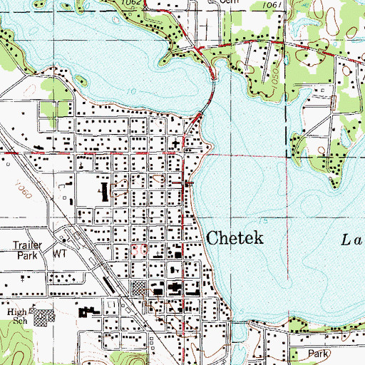 Topographic Map of Advent Christian Church, WI