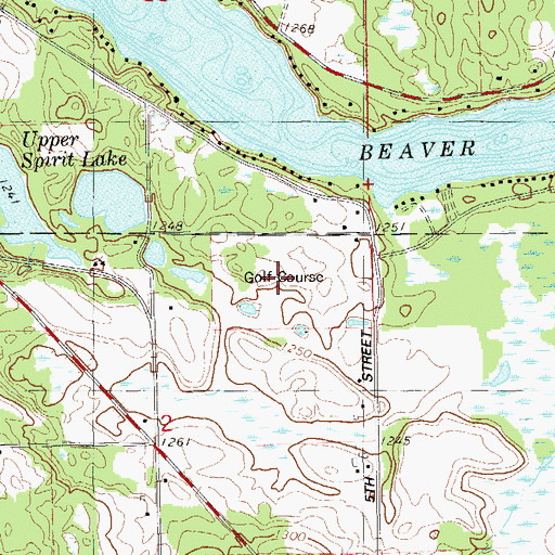 Topographic Map of Cumberland Golf Club, WI