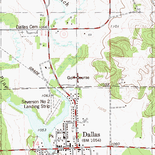 Topographic Map of Pine Crest Golf Course, WI