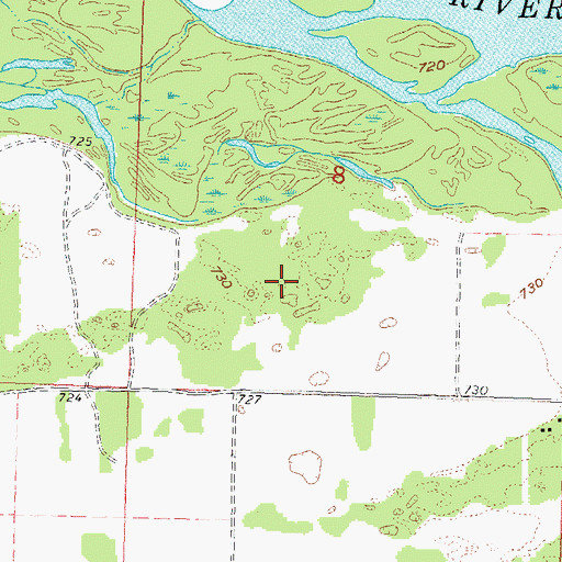 Topographic Map of Arena Pines-Sand Barrens State Natural Area, WI