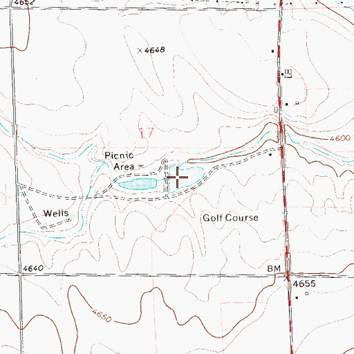 Topographic Map of Akron-Washington Company Recreation Reservoir, CO