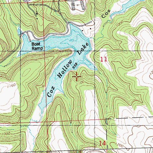 Topographic Map of Pine Cliff State Natural Area, WI