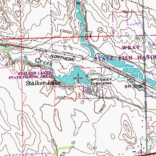 Topographic Map of Chief Creek Number 4 Dam, CO