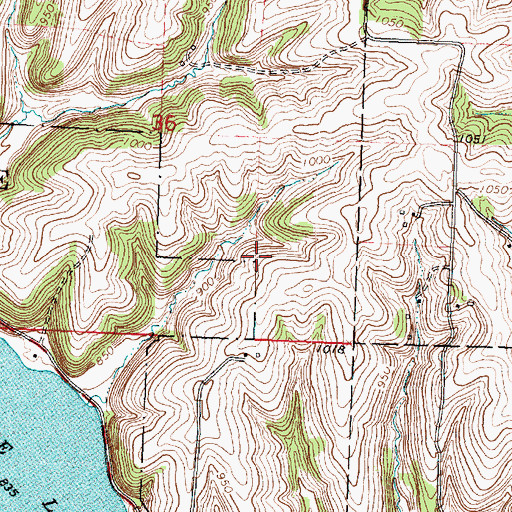 Topographic Map of Yellowstone Savanna State Natural Area, WI