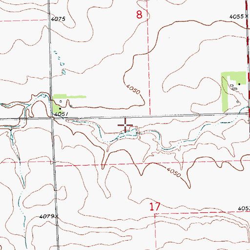 Topographic Map of Koch Reservoir, CO