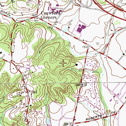 Topographic Map of Holmdel County Park, NJ