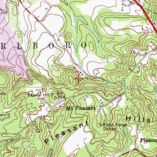 Topographic Map of Beacon Hill, NJ