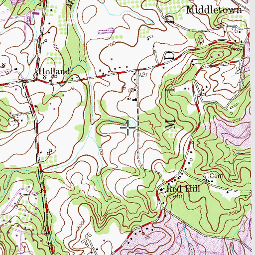 Topographic Map of Tatum County Park, NJ