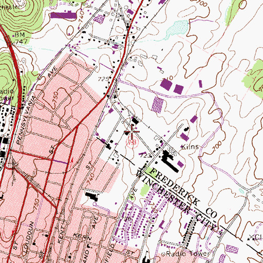 Topographic Map of Gibson School (historical), VA