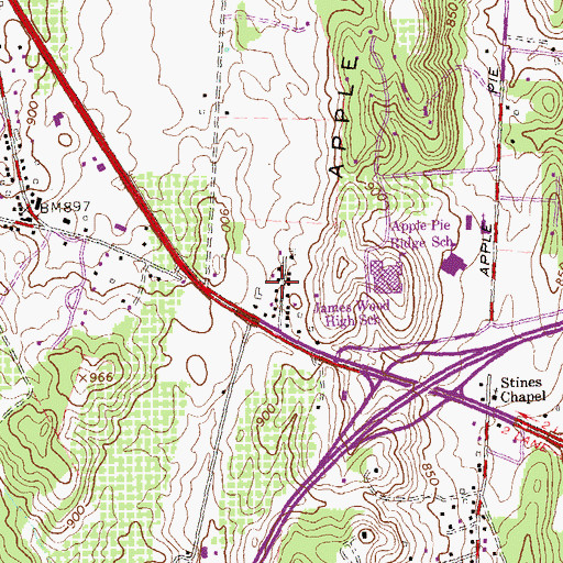 Topographic Map of North Frederick Terrace, VA