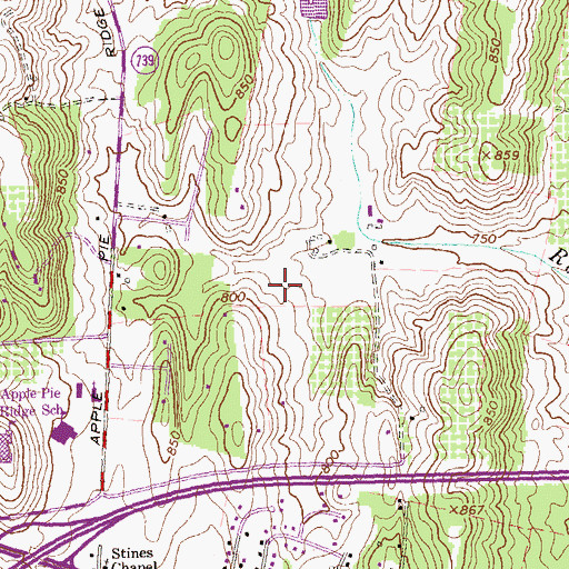 Topographic Map of Spring Valley, VA