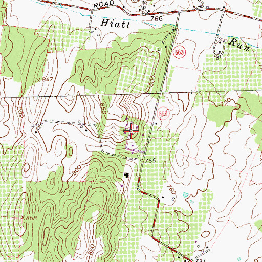 Topographic Map of Wellington Acres, VA