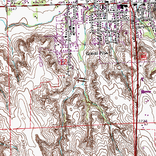 Topographic Map of Wray Watershed District Number 6 Dam, CO