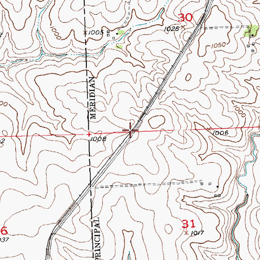 Topographic Map of Ipswich Prairie State Natural Area, WI