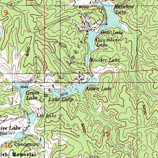Topographic Map of Aspen Lake Dam, CO