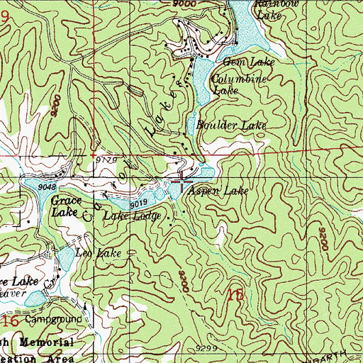 Topographic Map of Aspen Lake, CO