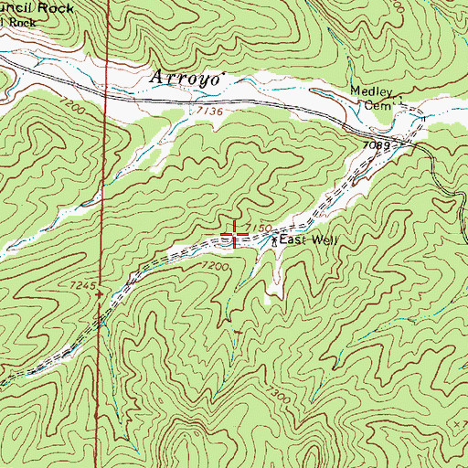 Topographic Map of Heifer Well, NM