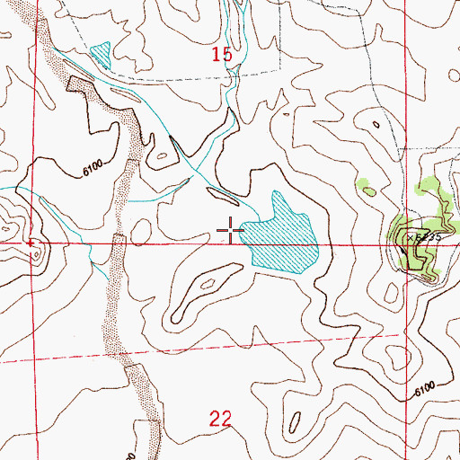 Topographic Map of Banning Lewis Number 8 Dam, CO