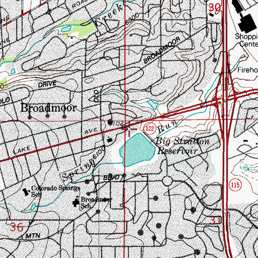 Topographic Map of Spring Run Number 2 Dam, CO