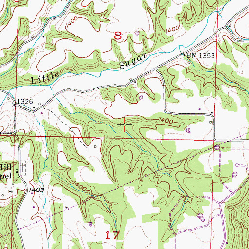 Topographic Map of Township 1, AR
