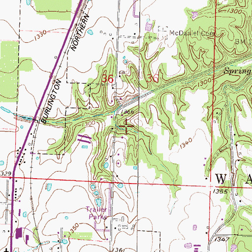 Topographic Map of Township 3, AR