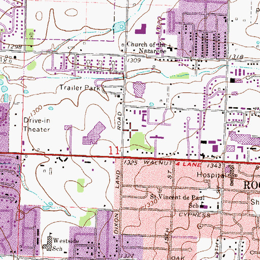 Topographic Map of Township 5, AR