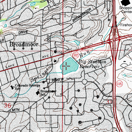 Topographic Map of Big Stratton Reservoir, CO