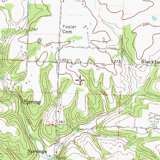 Topographic Map of Township 7, AR