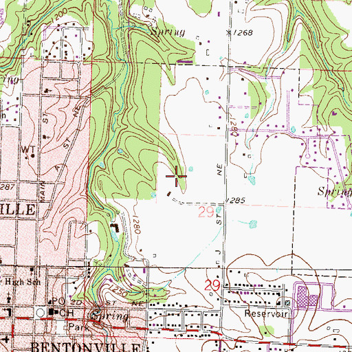 Topographic Map of Township 8, AR